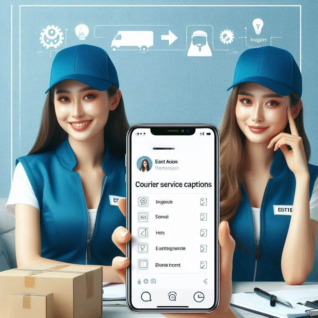 Courier Service Captions for Instagram